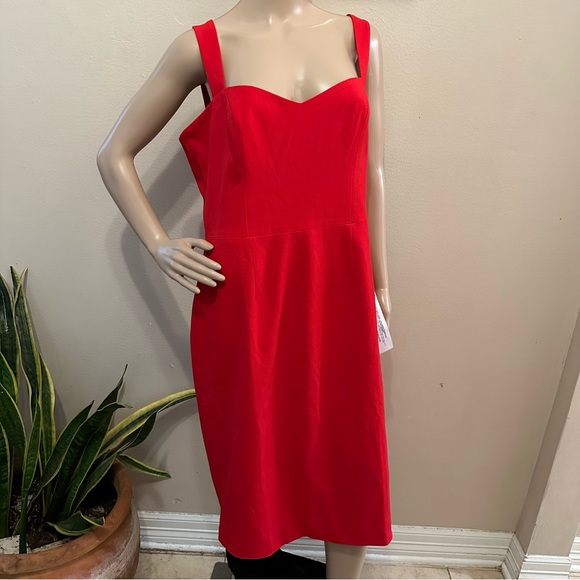 NWT Dress the Population Women Nicole Sweetheart Neck Bodycon Midi Dress Sz XXL - Picture 5 of 12